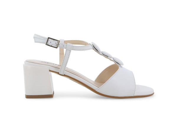 Melluso Sandali Eleganti con Applicazioni Esagonali Tomaia Pelle Bianca K35181Z-251626